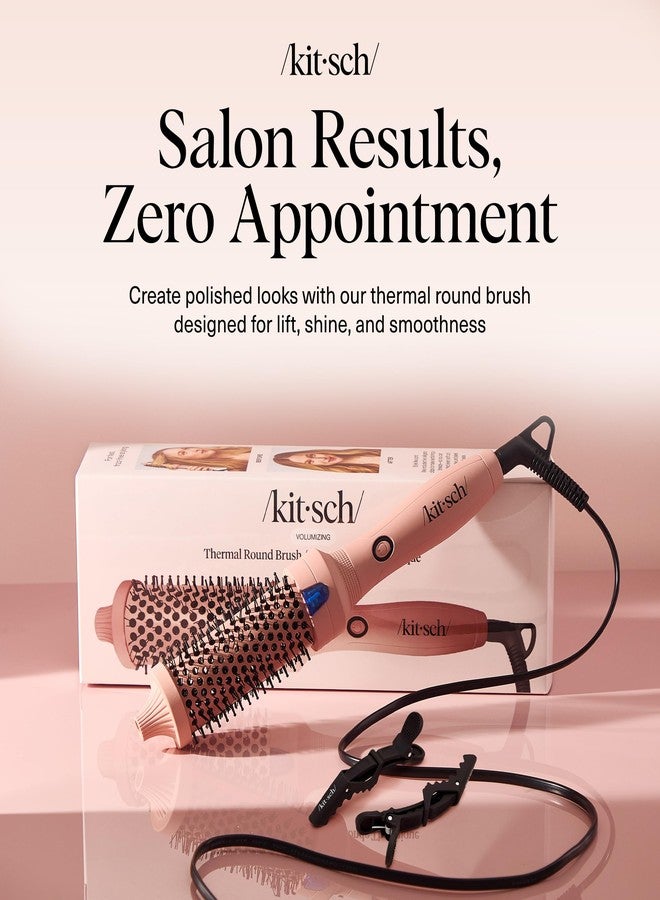 Kitsch Thermal Brush – Round Brush For Blowout Look – 1.5”/38 mm Ceramic Barrel Hair Brush & Hair Styling Tool For Volume & Shine for All Hair Types – Frizz-Reducing Ceramic Tourmaline, Quick Heat-Up - Image 2